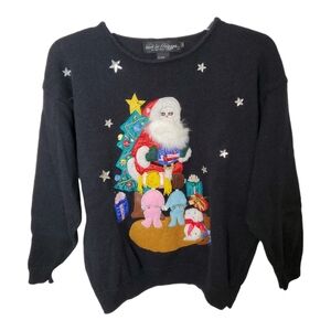 Gladys Bagley Santa vintage work in progress Christmas Cottagecore sweater  #047